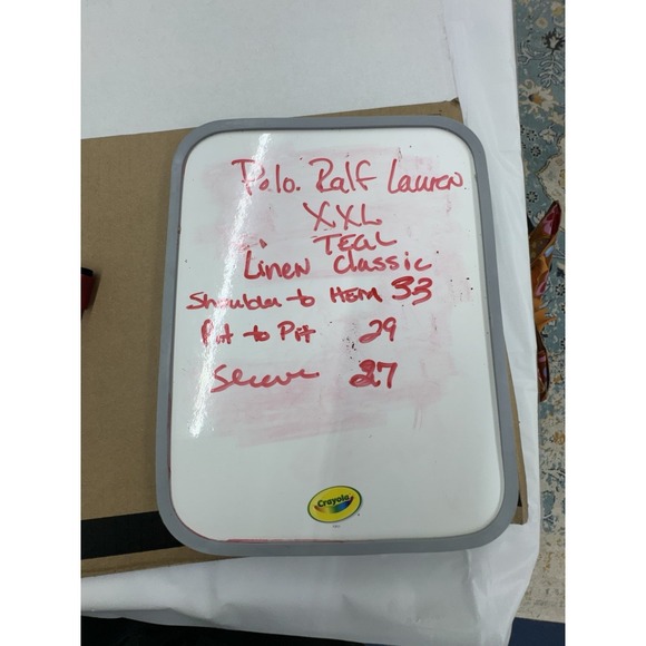 Ralph Lauren men's Teal 100% linen classic fit long sleeve button down size XXL - Picture 9 of 9